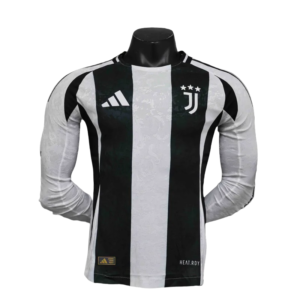 24-25 Juventus Home Soccer Jersey Player Version Long Sleeve